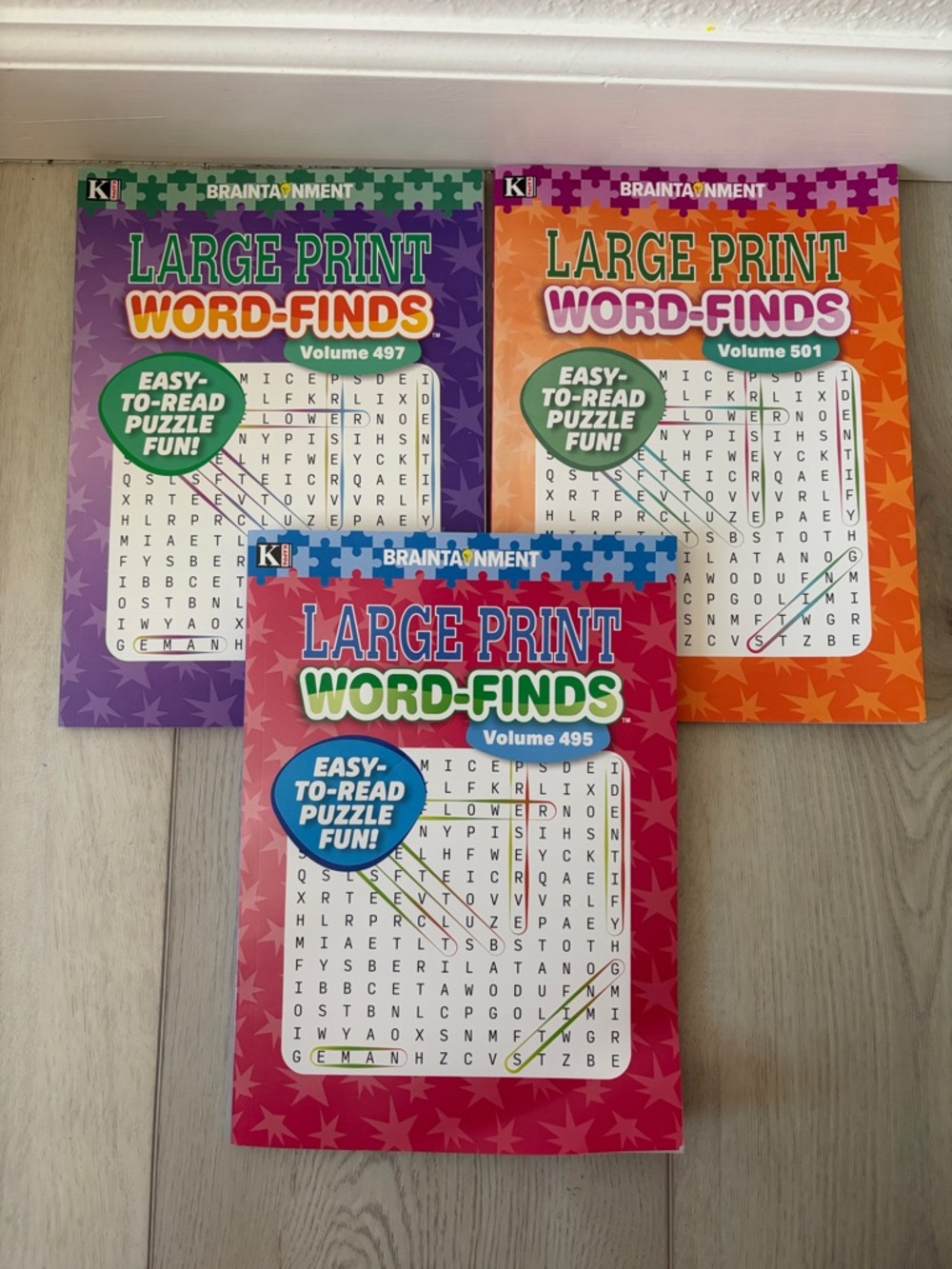 Large print word finds 3 books